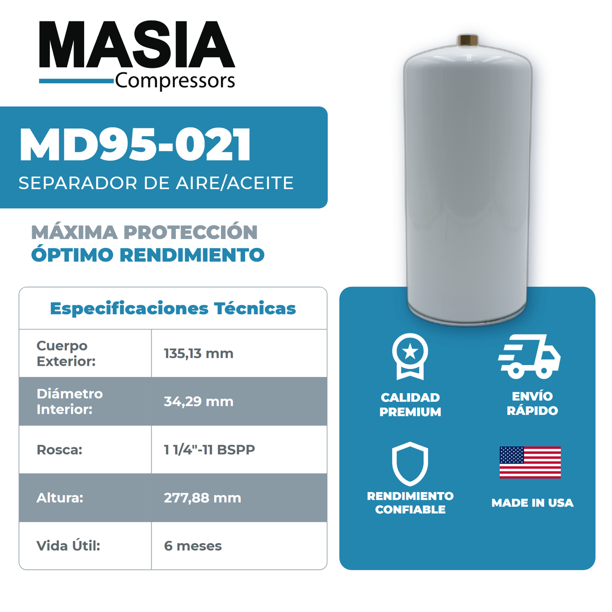 KD95-021 Filtro Separador Keltec Technolab