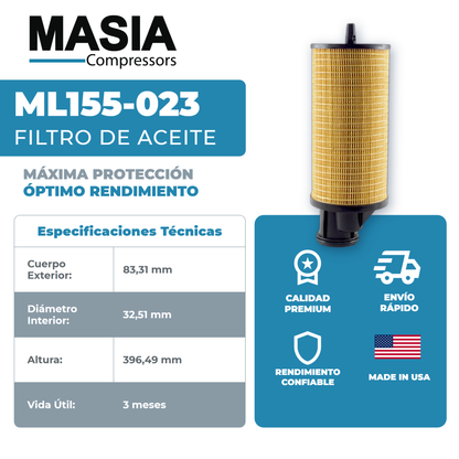 GA-75 Kit de Servicio 8000 Horas (1613-9503-00, 1622-4601-80, 1622-3656-00, Roto-Xtend)