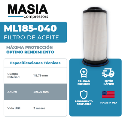 2250168-084 Filtro de Aceite Compatible con Sullair