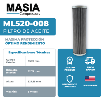 43-1007-3 Filtro de Aceite Compatible con Compair