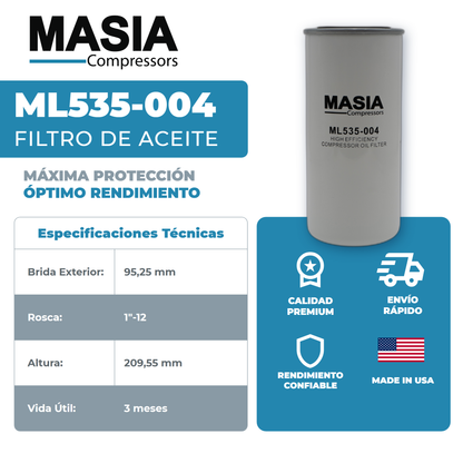 771036 Filtro de Aceite Compatible con Compair