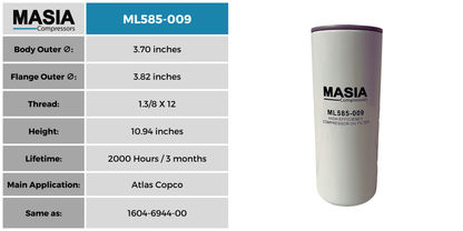 Filtro De Aceite Atlas Copco 1604-6944-00