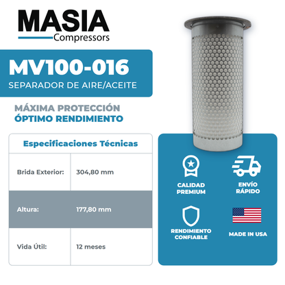 92092303 Filtro Separador Compatible con Ingersoll Rand