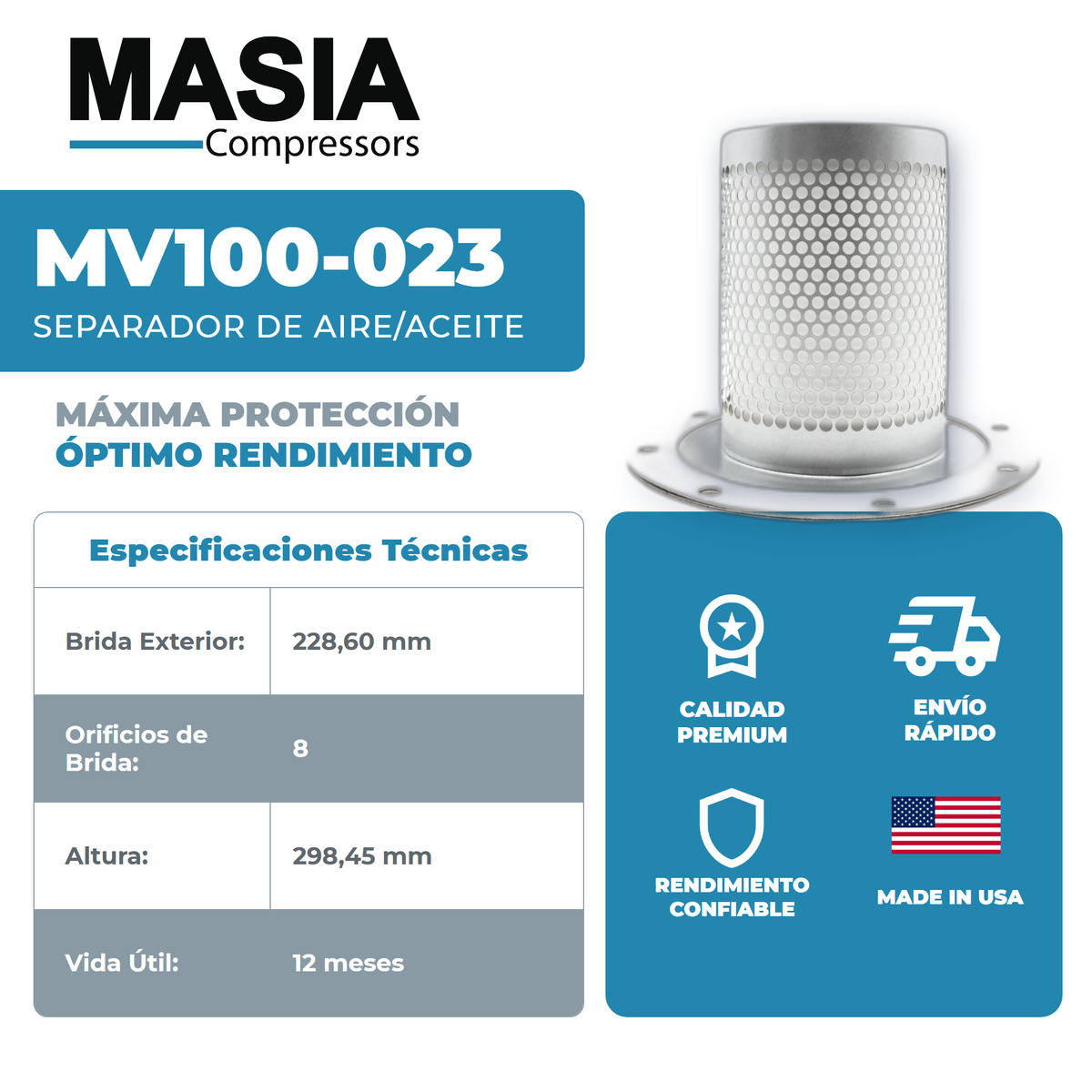 19230400 Filtro Separador Compatible con Mechanequip