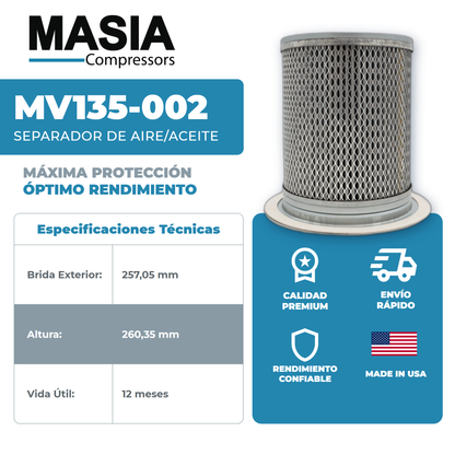 P52-5199 Filtro Separador Compatible con Donaldson