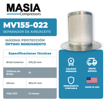 GA-55 Kit de Servicio 8000 Horas (1613-9503-00, 1622-3652-00, 2901-0566-22, 1310-0368-38)
