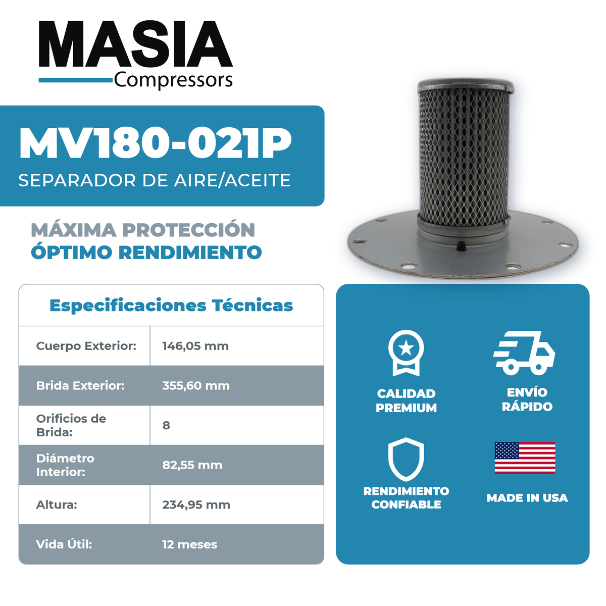 SA-79750 Filtro Separador Compatible con Sakura