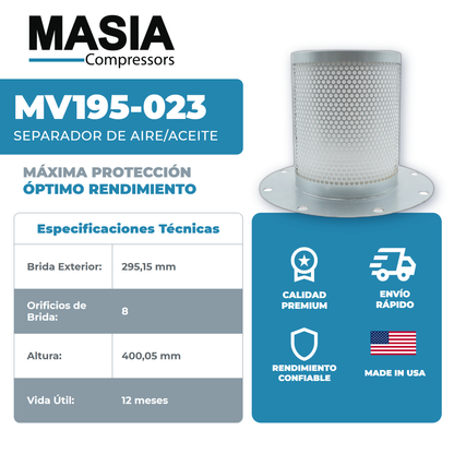 2901-0432-00 Filtro Separador Compatible con Atlas Copco