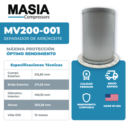 P52-5205 Filtro Separador Compatible con Donaldson