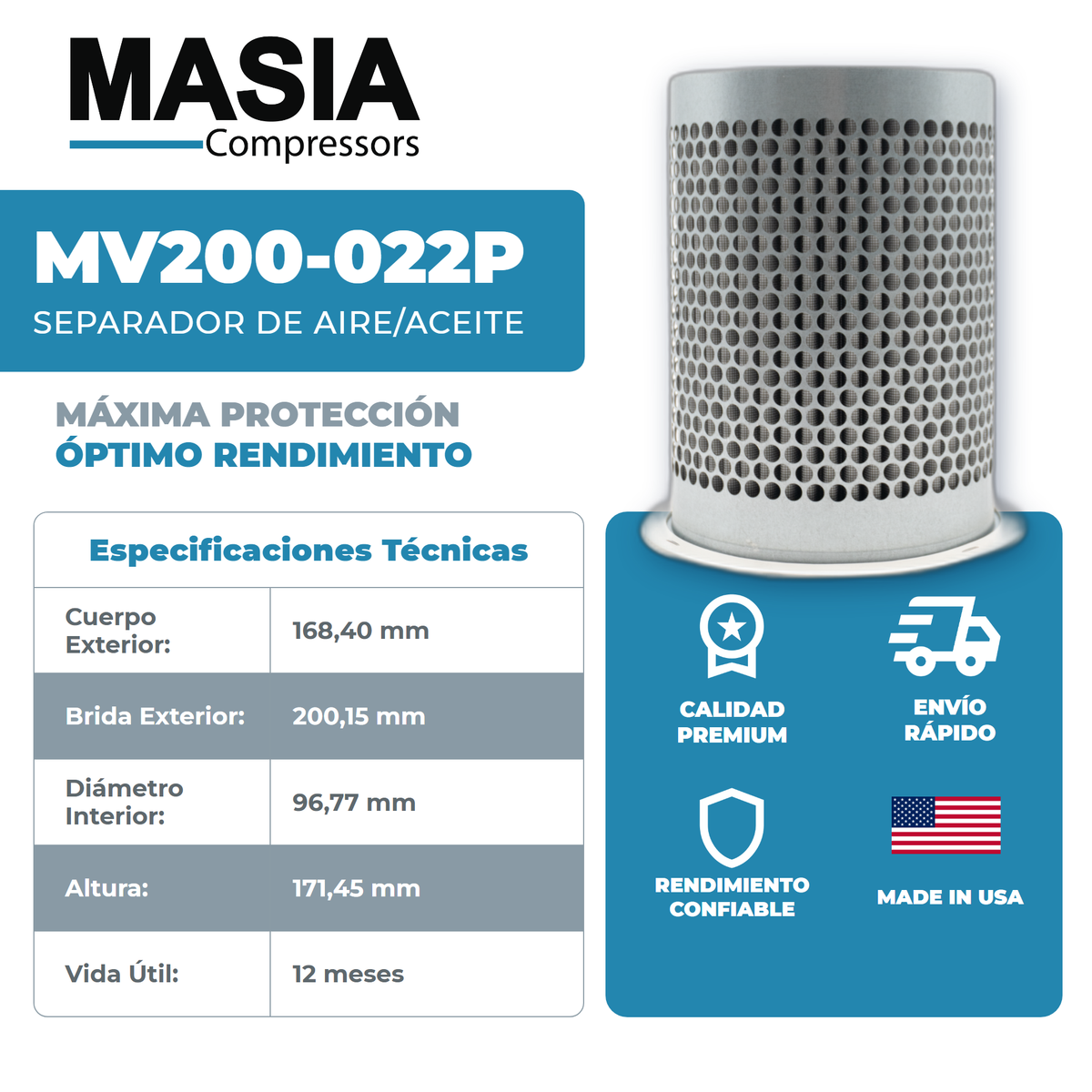 CEIR67P Filtro Separador Compatible con Chicopee Engineering