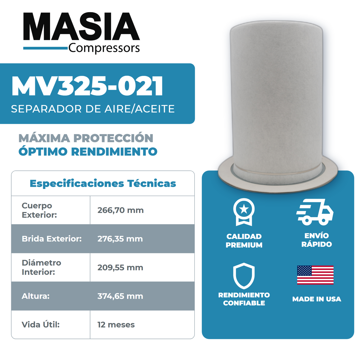 30005064 Filtro Separador Compatible con Woodward Sales