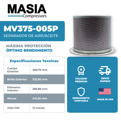 9111310 Filtro Separador Compatible con Mechanequip