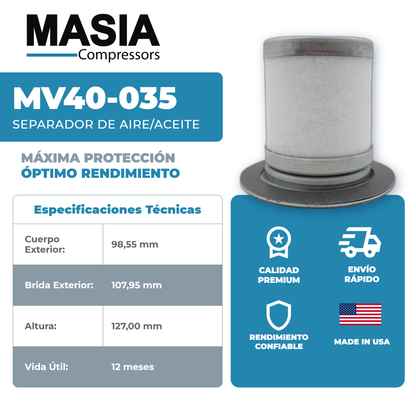 6.3793.0 Filtro Separador Compatible con Kaeser