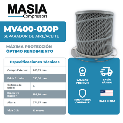 2250100-755 Filtro Separador Compatible con Sullair