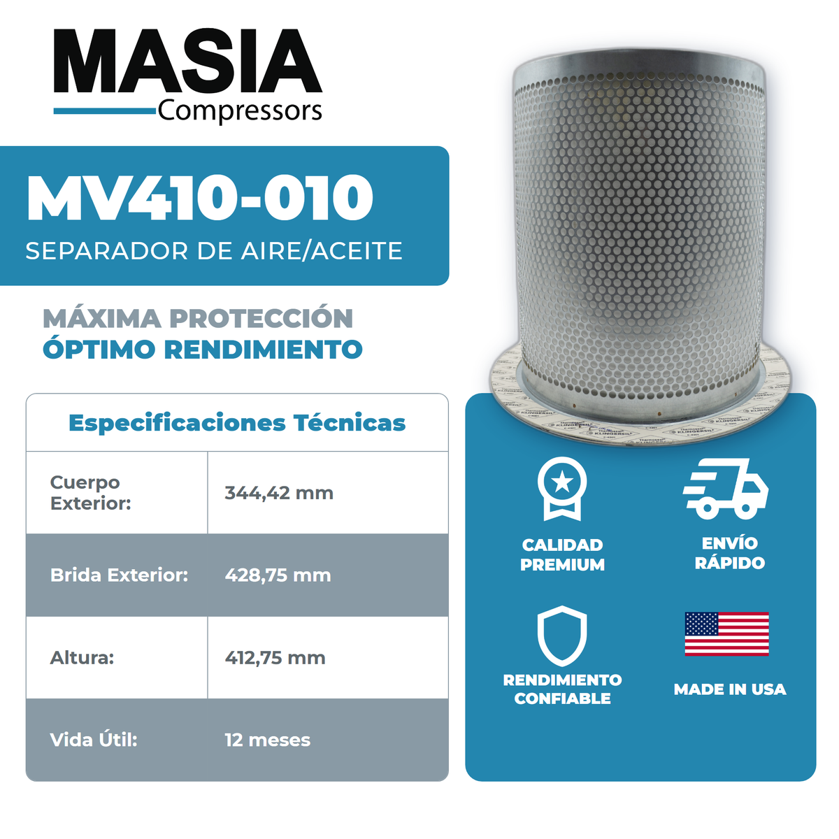 KV410-010 Filtro Separador Keltec Technolab