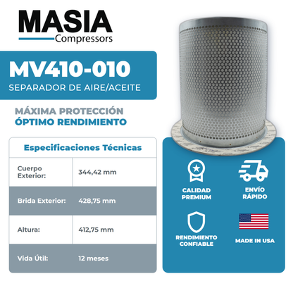 54509500 Filtro Separador Compatible con Ingersoll Rand