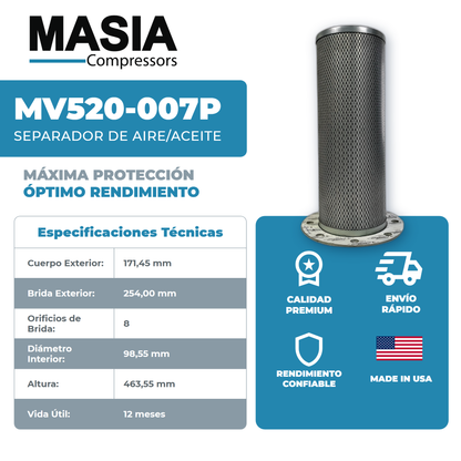 S138D0645 Filtro Separador Compatible con United Air Filter