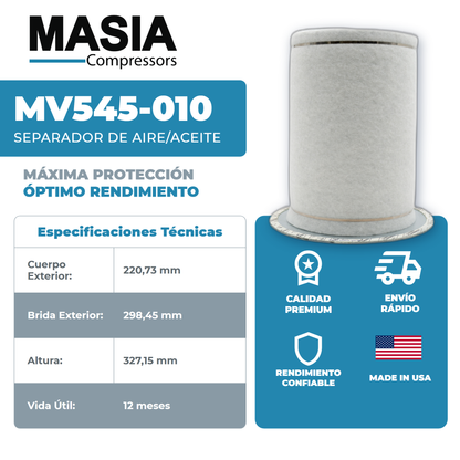 22402242 Filtro Separador Compatible con Ingersoll Rand