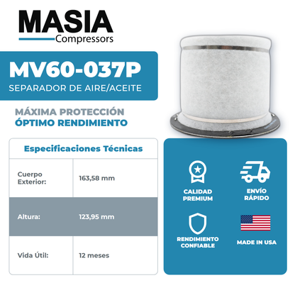 86204318 Filtro Separador Compatible con Ingersoll Rand