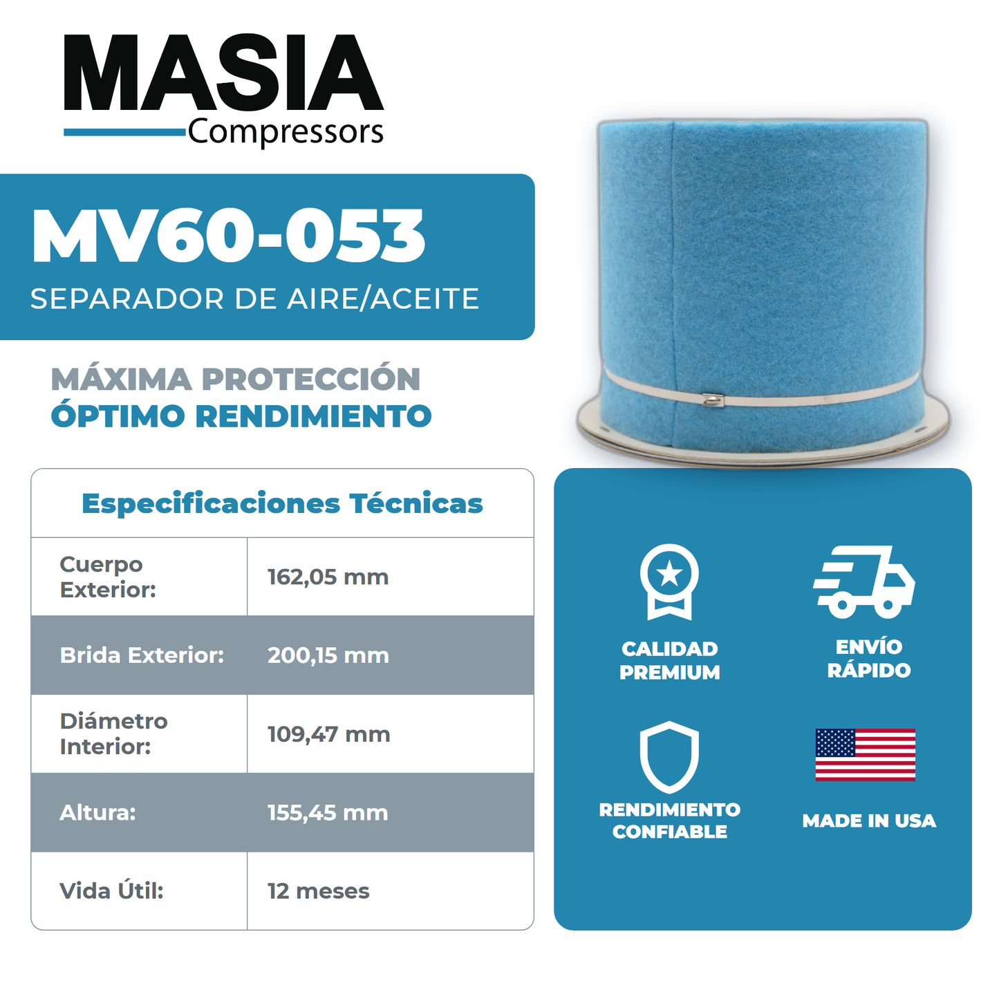 SSR-EP50SE Kit de Filtros 8000 Horas (39588470, 54672654, 54595442)