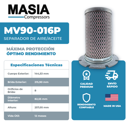 08000-019 Filtro Separador Compatible con Sullivan Palatek