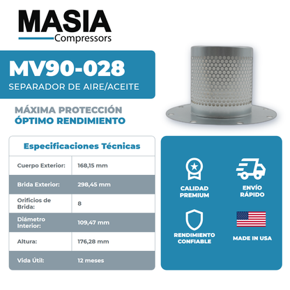 2901-0566-02 Filtro Separador Compatible con Atlas Copco