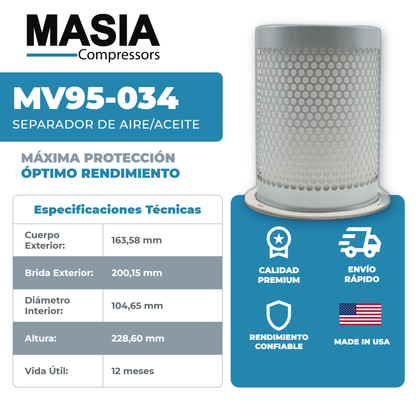 527135 Filtro Separador Compatible con Maco